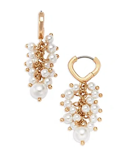 Aqua Imitation Pearl Cluster Earrings - 100% Exclusive In White/gold