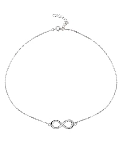 Aqua Infinity Ankle Bracelet - Exclusive In Silver