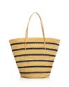 Aqua Jella Large Striped Tote - Exclusive In Natural/navy
