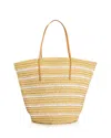 Aqua Jella Large Striped Tote - Exclusive In Natural/white