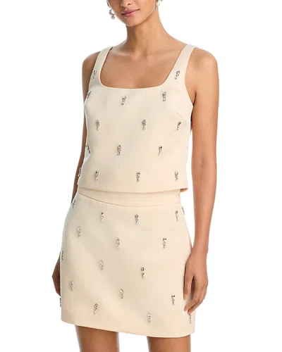 Aqua Jewel Satin Top - Exclusive In Neutral