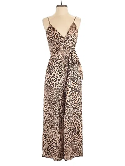 Pre-owned Aqua Jumpsuit In Brown