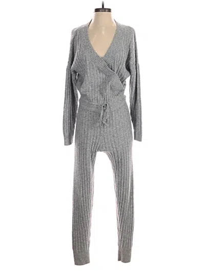 Pre-owned Aqua Jumpsuit In Gray