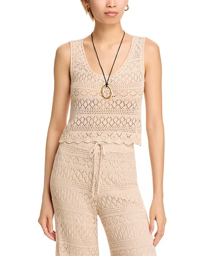 Aqua Klein Crochet Tank Top - Exclusive In Sand