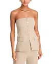 Aqua Knit Strapless Vest - Exclusive In Beige