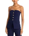 Aqua Knit Strapless Vest - Exclusive In Navy
