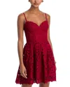 Aqua Lace Bustier Sleeveless Dress - Exclusive In Red