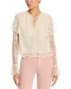 Aqua Lace Cape Blouse - Exclusive In Neutral