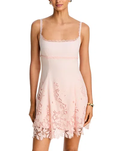 Aqua Lace Cutout Mini Dress - Exclusive In Black