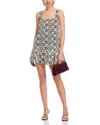 Aqua Lace Drop Waist Mini Dress - Exclusive In Black