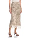 Aqua Lace Inset Midi Skirt - Exclusive In Multi