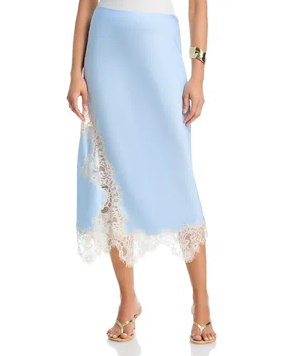 Aqua Lace Inset Slip Skirt - Exclusive In Multi