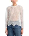 Aqua Lace Long Sleeve Top - Exclusive In White
