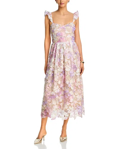 Aqua Lace Midi Dress - Exclusive In Multi