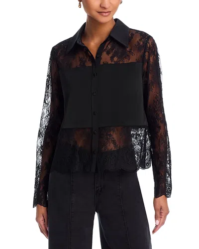 Aqua Lace Shirt - Exclusive In Black