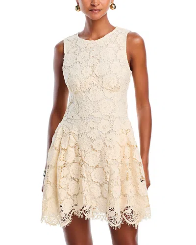 Aqua Lace Sleeveless Dress - Exclusive In White