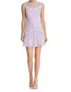 Aqua Lace Stars Tiered Cocktail Dress In Purple In Purple