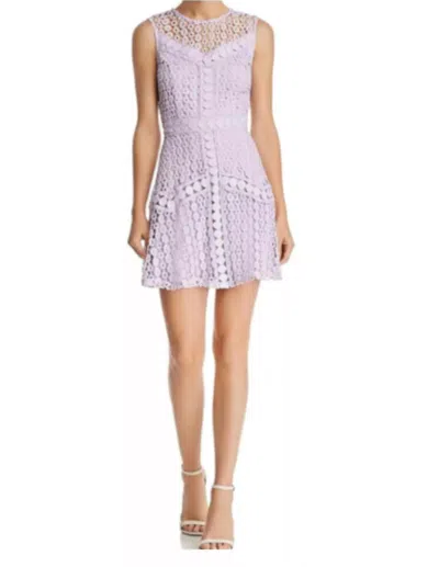 Aqua Lace Stars Tiered Cocktail Dress In Purple