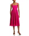 Aqua Lace Tank Midi Dress - Exclusive In Hot Pink