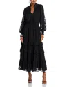 Aqua Lace Tiered Dress - Exclusive In Black