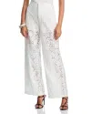 Aqua Lace Wide Leg Pants - Exclusive In White