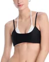 Aqua Layered Look Bikini Top - Exclusive In Black