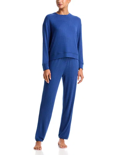 Aqua Lazy Days Long Sleeve Lounge Set - Exclusive In Blue