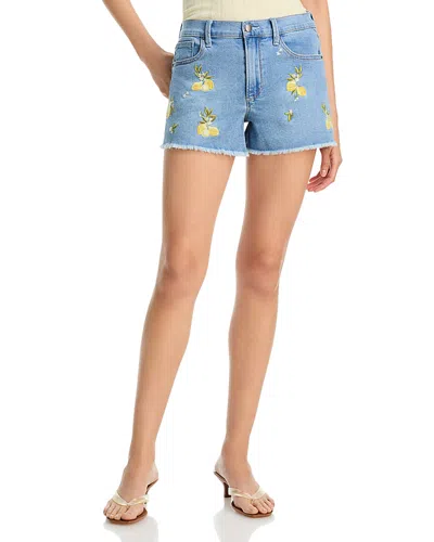 Aqua Lemon Denim Shorts - Exclusive In Blue