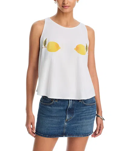 Aqua Lemon Tank Top - Exclusive In White