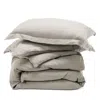 Aqua Linen Duvet Cover Set, Full/queen In Dove