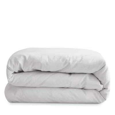 Aqua Linen Duvet Cover Set, Full/queen In Snow
