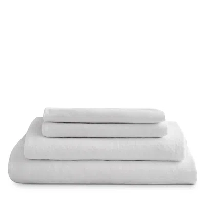 Aqua Linen Sheet Set, Queen - Exclusive In Snow White
