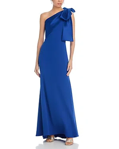 Aqua Long Satin Bow Maxi Dress - 100% Exclusive In Indigo