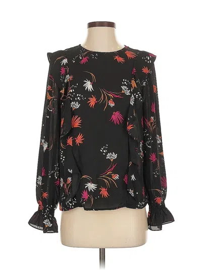 Pre-owned Aqua Long Sleeve Blouse In Black