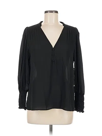 Pre-owned Aqua Long Sleeve Blouse In Black