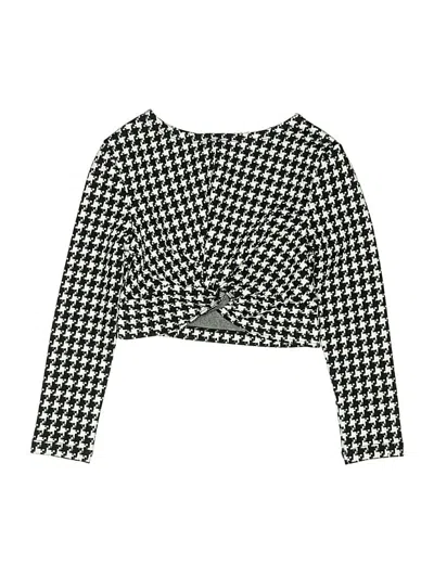 Pre-owned Aqua Kids' Long Sleeve Blouse In Black