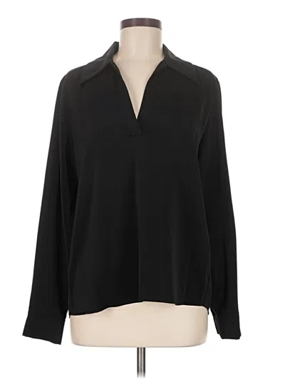 Pre-owned Aqua Long Sleeve Blouse In Black