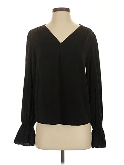 Pre-owned Aqua Long Sleeve Blouse In Black