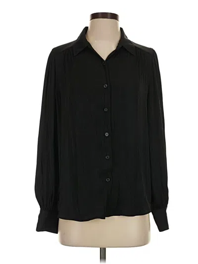 Pre-owned Aqua Long Sleeve Blouse In Black