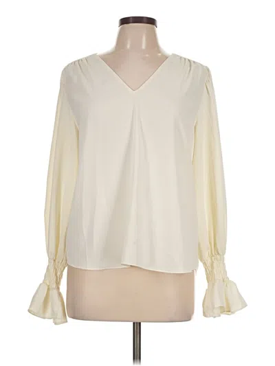 Pre-owned Aqua Long Sleeve Blouse In Ivory