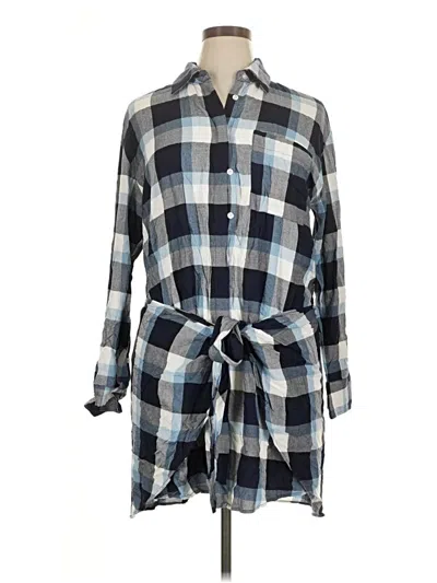 Pre-owned Aqua Long Sleeve Button Down Shirt In Blue