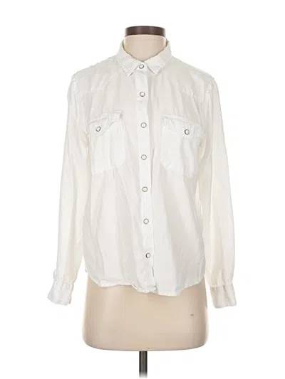 Pre-owned Aqua Long Sleeve Button Down Shirt In White