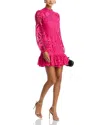 Aqua Long Sleeve Lace Dress - Exclusive In Pink