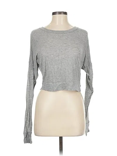 Pre-owned Aqua Long Sleeve T-shirt In Gray