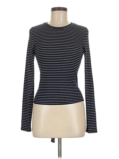Pre-owned Aqua Long Sleeve Top Black Turtleneck Tops