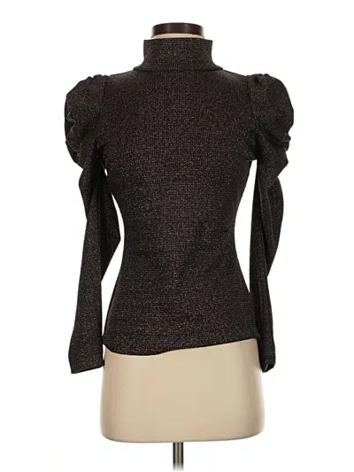 Pre-owned Aqua Long Sleeve Top Brown Turtleneck Tops