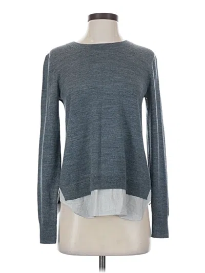 Pre-owned Aqua Long Sleeve T-shirt In Gray