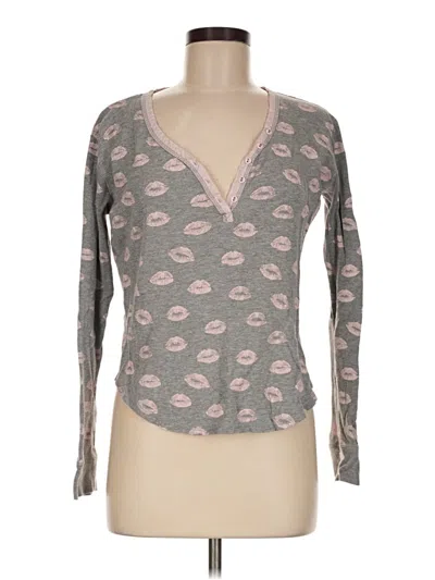 Pre-owned Aqua Long Sleeve T-shirt In Gray