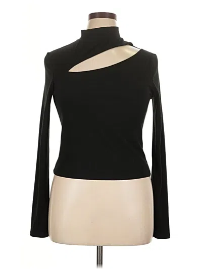 Pre-owned Aqua Long Sleeve Turtleneck In Black