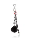 Aqua Love Bead Bag Charm - Exclusive In Black
